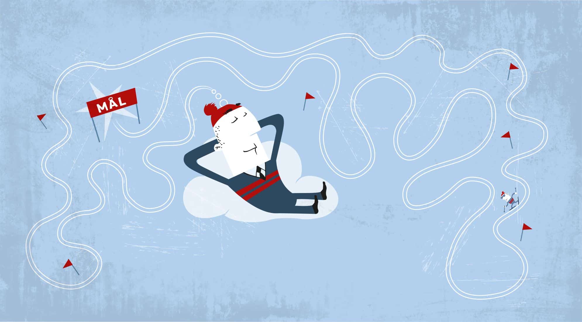 Visualisering - illustrasjon av en som dagdrømmer