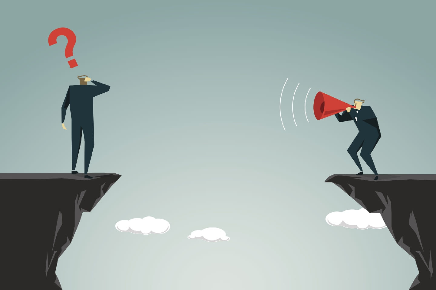 Illustrasjon av en som prøver å lytte