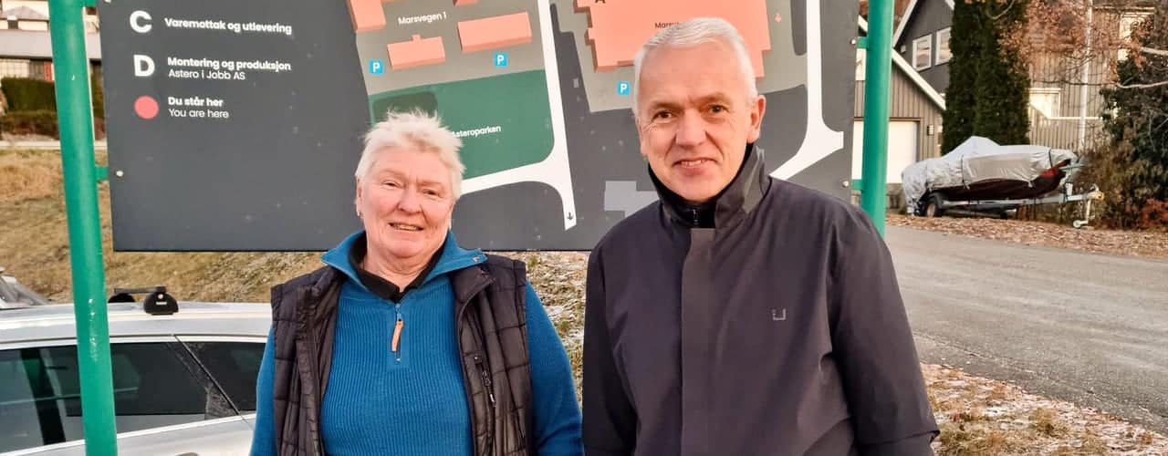 Lederne-medlemmet Åse Hilde Andersen og administrerende direktør Per Olav Myrstad