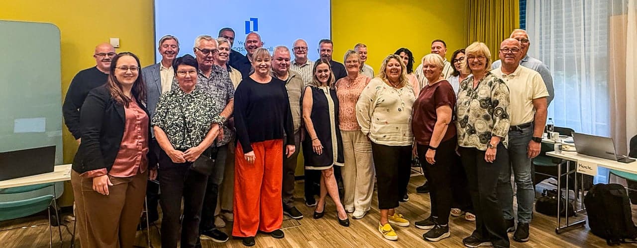 Avdelingslederne samles til felles møte.