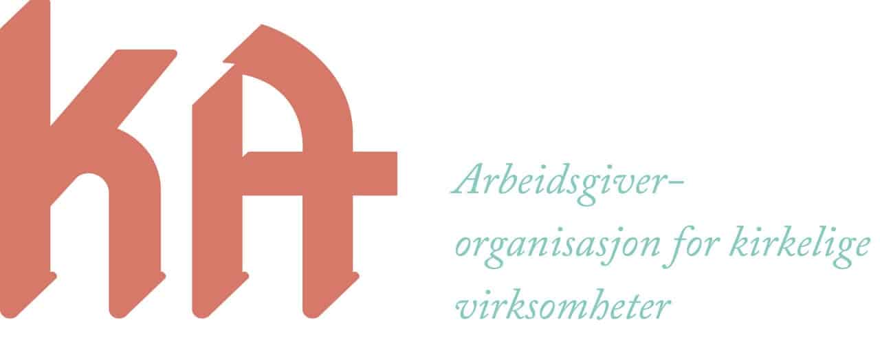 Logo for arbeidsgiverorganisasjonen for kirkelige virksomheter - KA.
