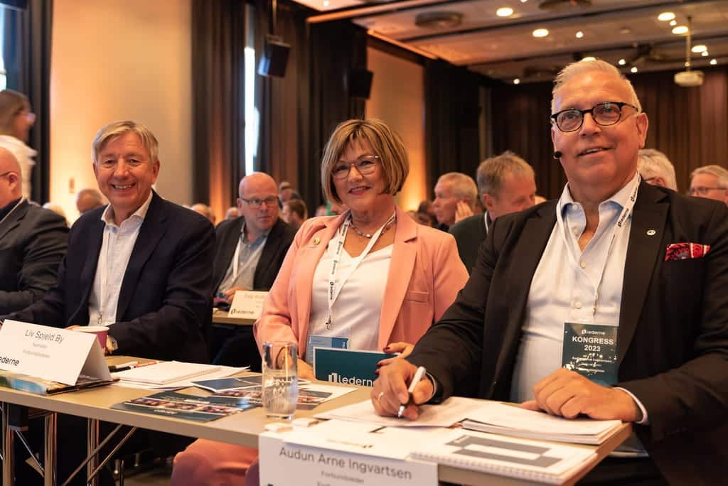 Forbundsledelsen på kongressen i 2023.