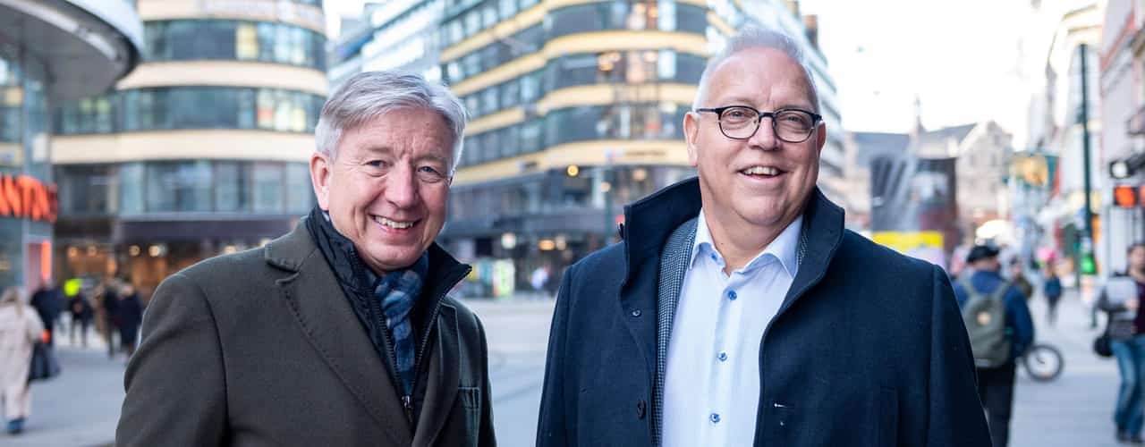 Generalsekretær i Lederne, Stein Zander og forbundsleder i Lederne Audun Ingvartsen