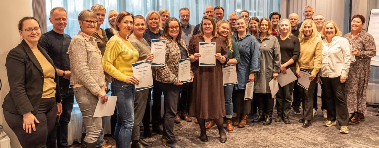 Mentorprogrammets fellesbilde med alle deltakerne.