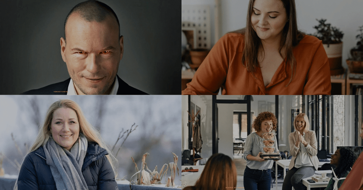 Sammensatt bilde av fire artikler sine bilder