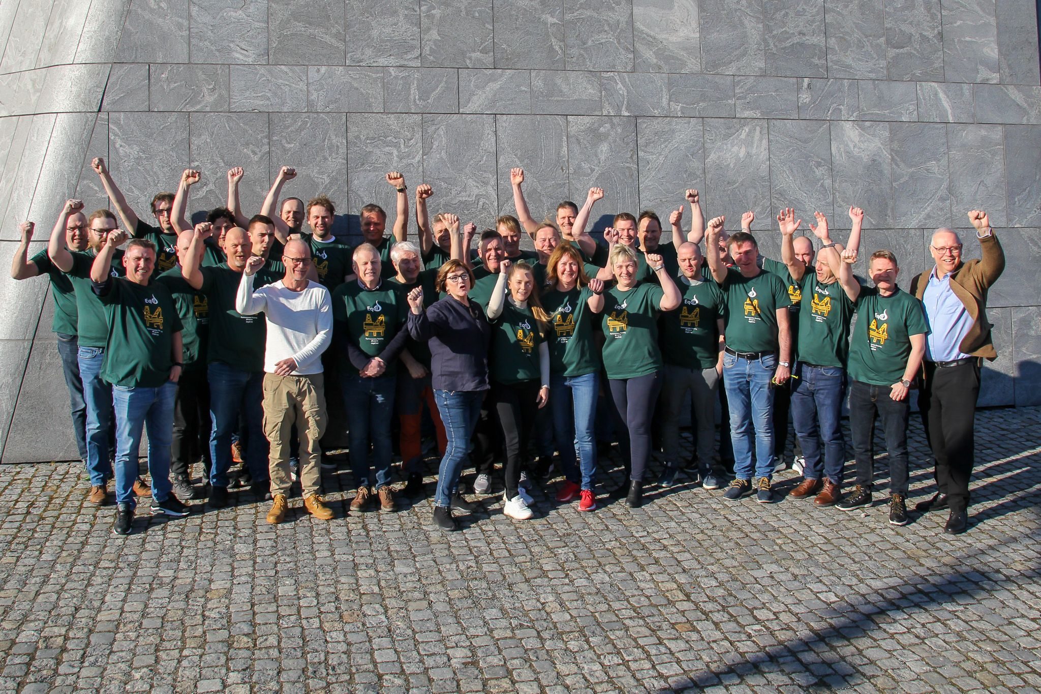 Samling av medlemmer i Equinoransattes forening i Lederne.