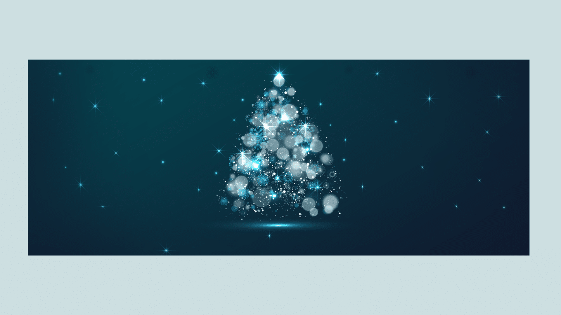 Illustrasjon av et juletre digitalt