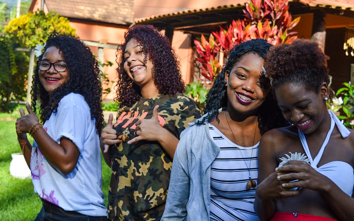 Fire mødre i mødrehjemmet Abrigo.