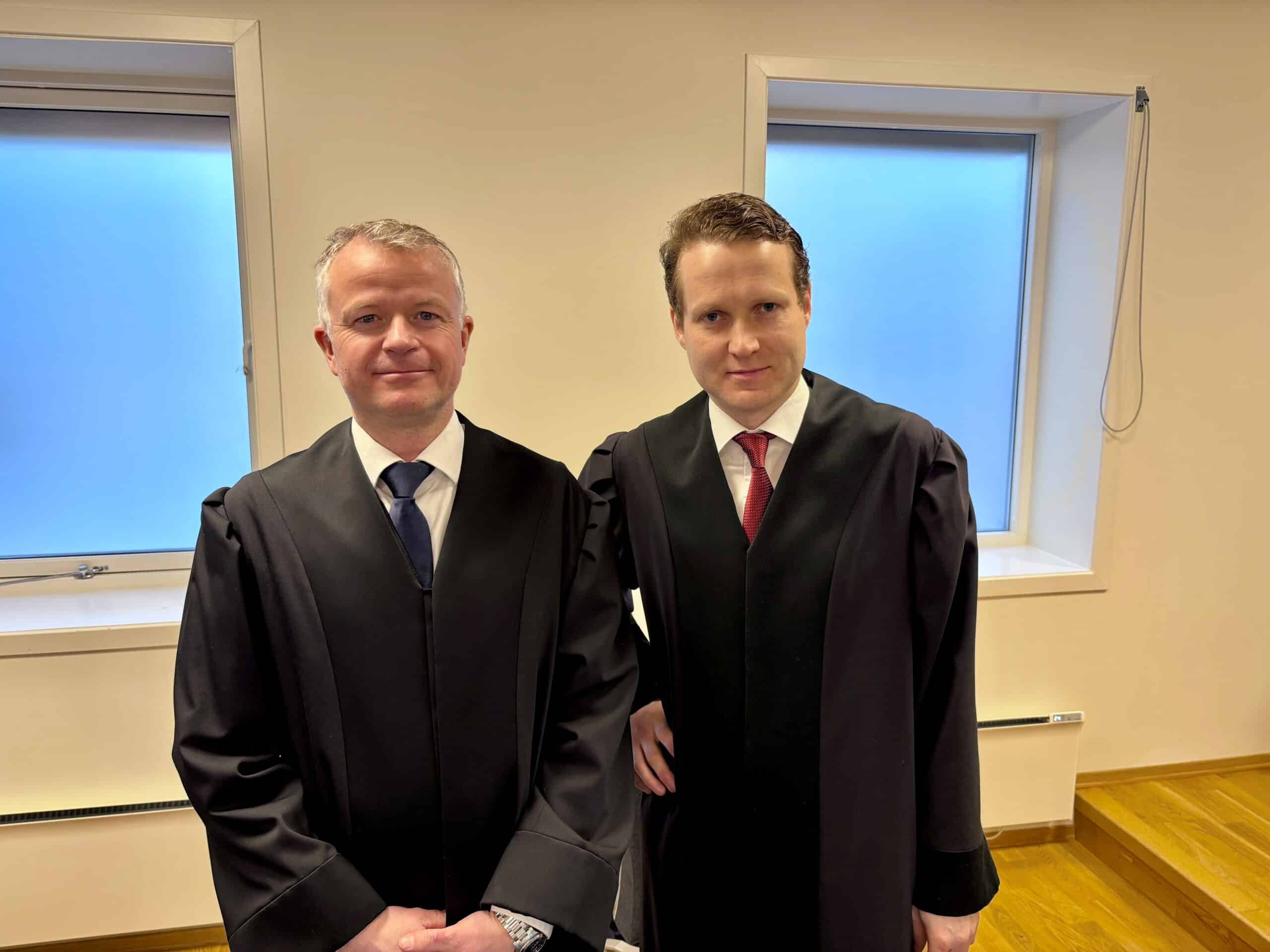 Advokatene Kjetil Drolsum Sandnes og Joakim Augeli Karlsen