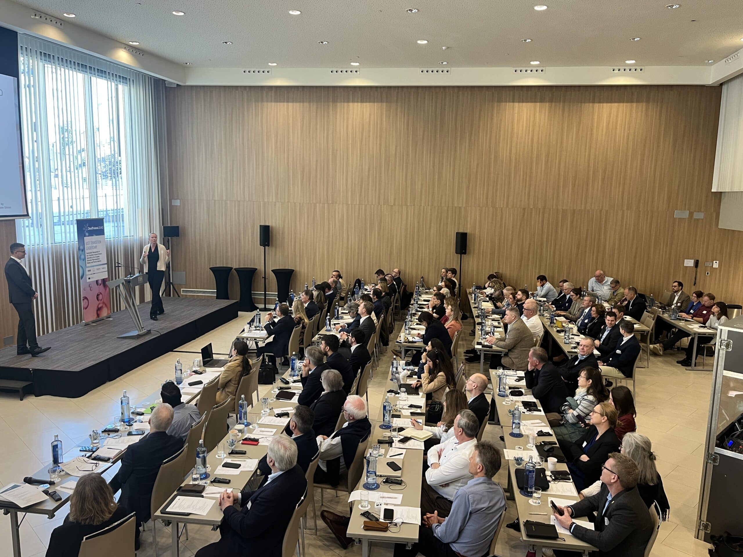 Fra konferansen “Sustainable Leadership of Just Transition towards Climate Neutrality in the European Chemical, Pharmaceutical, Rubber and Plastics Industry”.