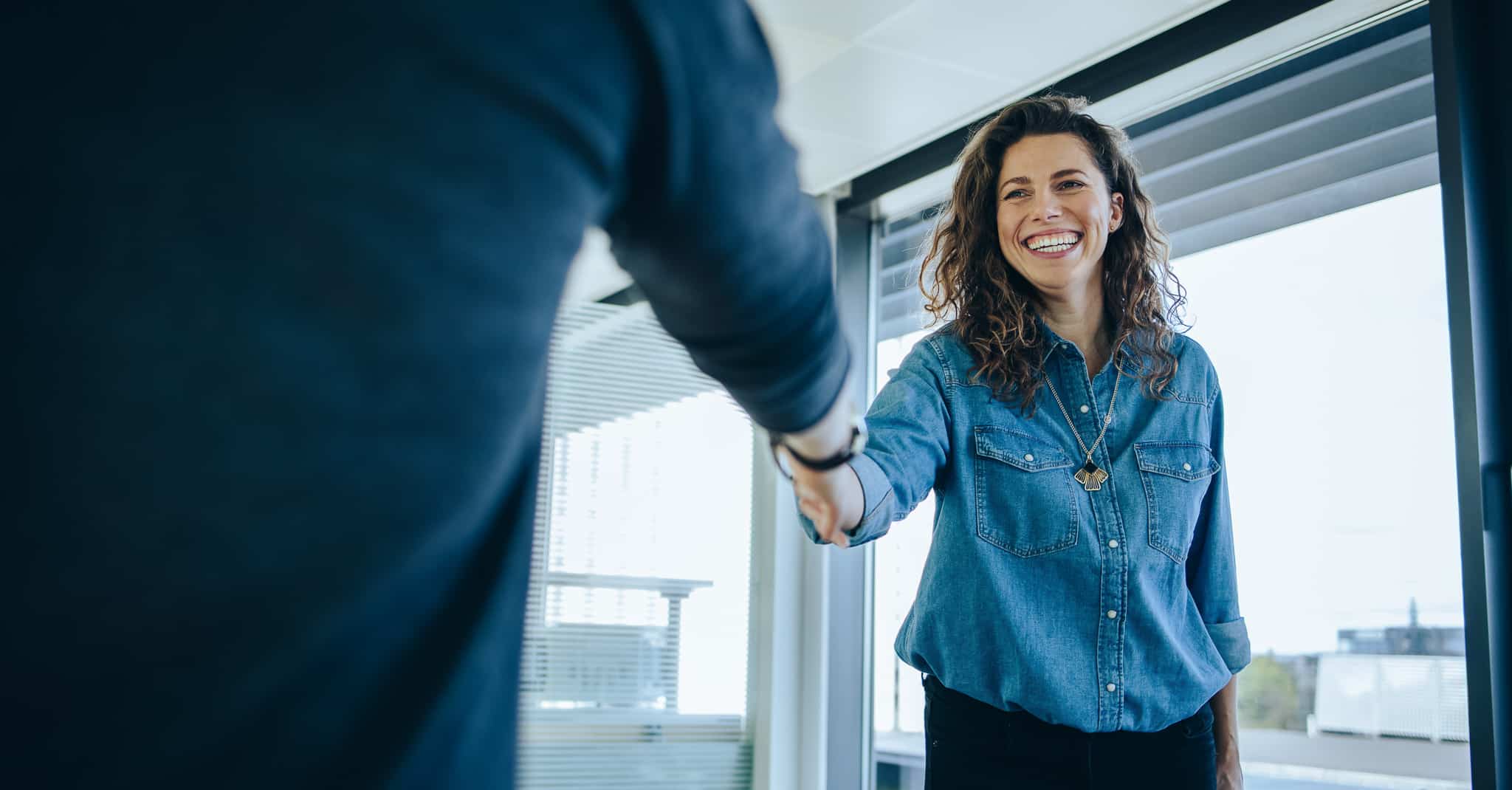 En jobbsøker i et jobbintervju.